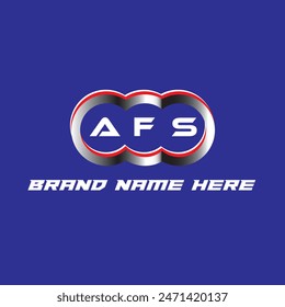 AFS letter logo vector unique attractive creative modern initial design white color on blue color background AFS letter logo icon design
