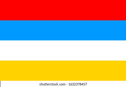 Afshar (tribe) ethnic groups flag vector icon