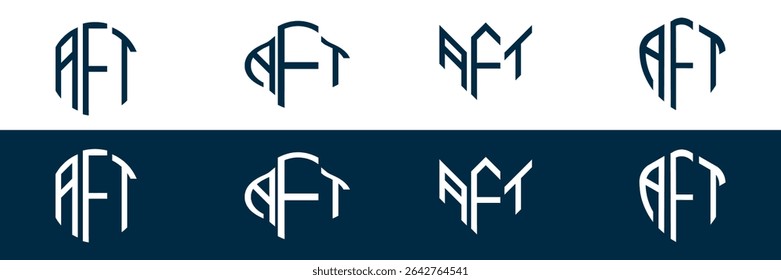AFT letter logo set design