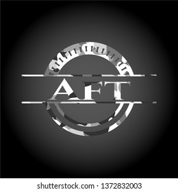 Aft on grey camouflage texture