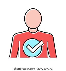 after bariatric color icon vector. after bariatric sign. isolated symbol illustration