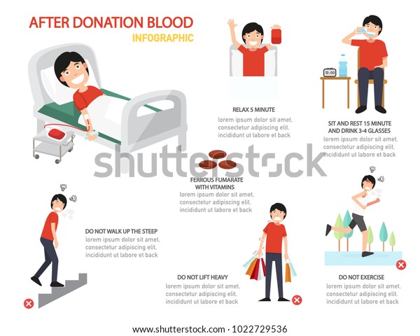 After Blood Donation Infographicvector Illustration Stock Vector ...