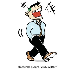 After the break time has expired It's time to walk back to my desk. But when I thought about what I was talking just a moment ago, I laughed ,So it looks like a crazy person walking alone laughing.