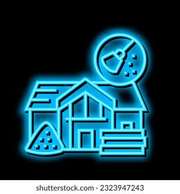 después de los constructores limpiando el vector de signos de neón. ilustración de limpieza después de constructores