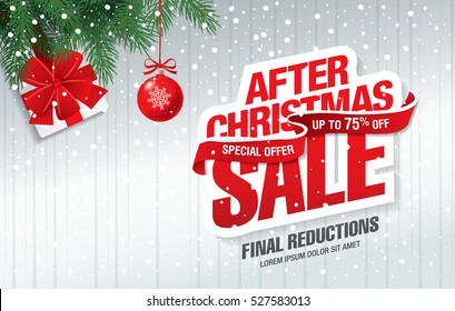 After Christmas sale banner