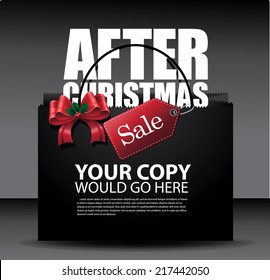 After Christmas sale design Eps10 vector