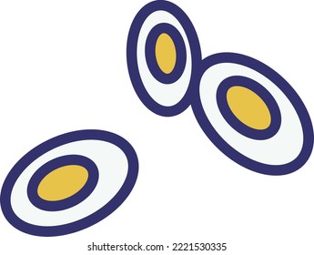 After the cooked eggs are cut, the egg yolk looks very appetizing