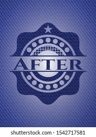 After with denim texture. Vector Illustration. Detailed.