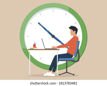 Después del horario de trabajo, horas extra tardías o carrera que trabajan en un concepto de tiempo diferente.