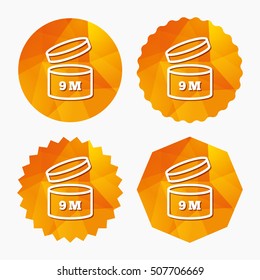 After opening use 9 months sign icon.