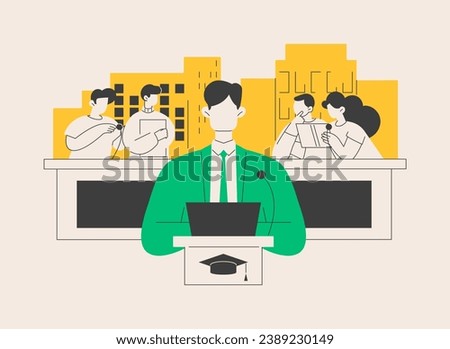 After school activities abstract concept vector illustration. Teens engagement, extracurricular activity, debate team, volunteer work, community service, student newspaper abstract metaphor.