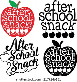 After School Snack, Apple Snack, School Kids  svg