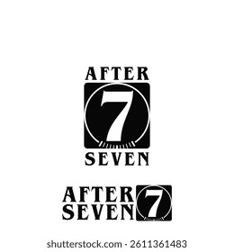 AFTER SEVEN LOGO DESIGN IDEA VECTOR