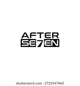APÓS SETE WORDMARK LOGO DESIGN IDEA VETOR.