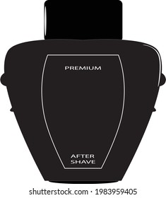 AFTER SHAVE BOTTLE VECTOR ILLUSTRATION