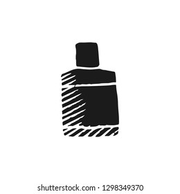 after shave gel vector doodle sketch isolated on white backgroun