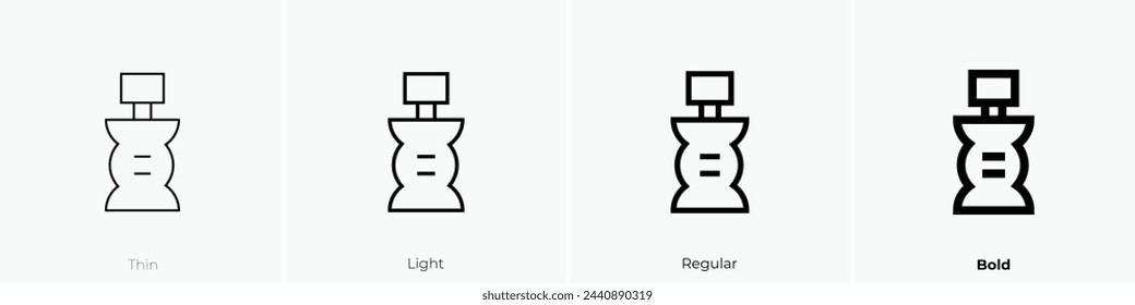 after shave icon. Thin, Light Regular And Bold style design isolated on white background