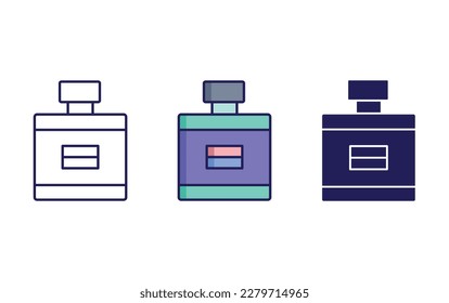 After shave line and solid vector icons