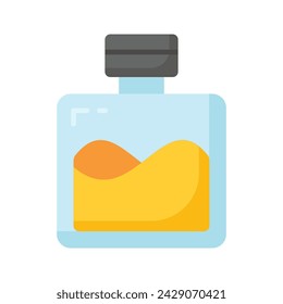 After shave lotion vector, lotion in glass bottle, aftershave tonic, micellar water