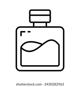 Vector de loción de afeitado, loción en botella de vidrio, tónico de afeitado posterior, agua micelar