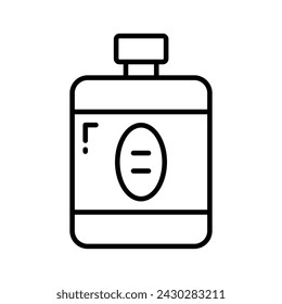 Vector de loción de afeitado, loción en botella de vidrio, tónico de afeitado posterior, agua micelar