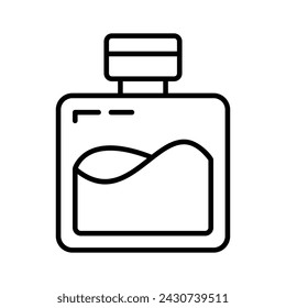 Vector de loción de afeitado, loción en botella de vidrio, tónico de afeitado posterior, agua micelar