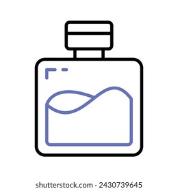 Vector de loción de afeitado, loción en botella de vidrio, tónico de afeitado posterior, agua micelar