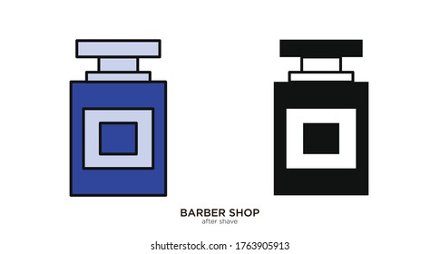 After shave vector illustration lineal color and filled design