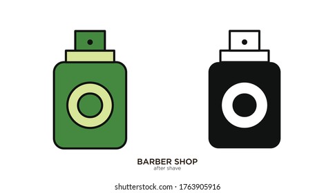 Después de afeitar la ilustración del vector color lineal y diseño relleno
