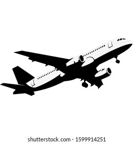 after take off airplane illustration vector element