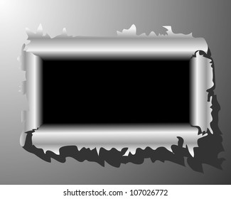 After tearing through the metal vector.
