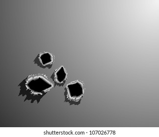 After tearing through the metal vector.