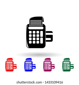 after the terminal multi color icon. Elements of finance set. Simple icon for websites, web design, mobile app, info graphics