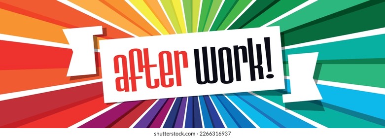 After work on multicolored background