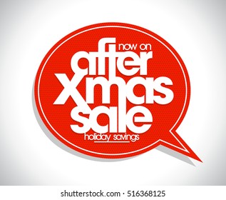 After xmas sale speech bubble sticker mockup, holiday savings design concept