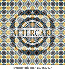 Aftercare arabesque style emblem. arabic decoration.