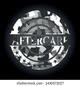 Aftercare on grey camo pattern