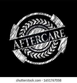 Aftercare written with chalkboard texture. Vector Illustration. Detailed.