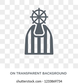 afterdeck icon. Trendy flat vector afterdeck icon on transparent background from Nautical collection. 