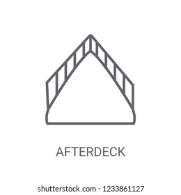 afterdeck icon. Trendy afterdeck logo concept on white background from Nautical collection. Suitable for use on web apps, mobile apps and print media.