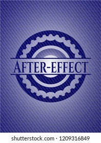 After-effect badge with denim background