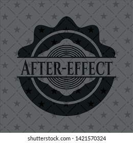 After-effect dark emblem. Vector Illustration. Detailed.