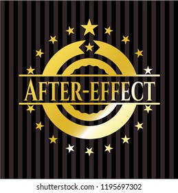 After-effect golden badge or emblem