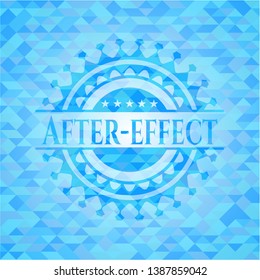 After  effect light blue mosaic emblem