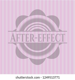 After-effect realistic pink emblem