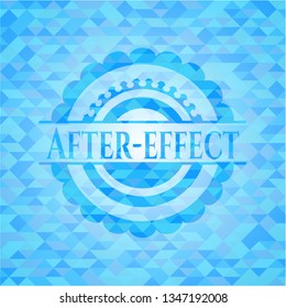 After  effect realistic sky blue mosaic emblem