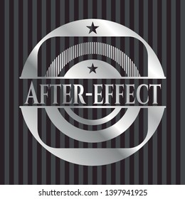 After-effect silver shiny emblem]. Vector Illustration. Mosaic.
