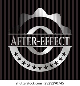 After-effect silvery emblem. Vector Illustration. Mosaic. 