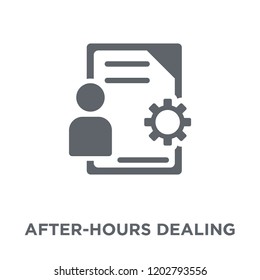 After-hours dealing icon. After-hours dealing design concept from After hours dealing collection. Simple element vector illustration on white background.