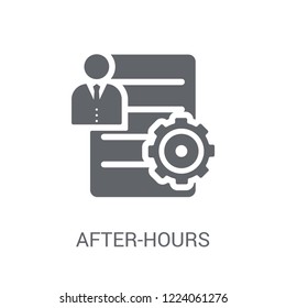 After-hours dealing icon. Trendy After-hours dealing logo concept on white background from business collection. Suitable for use on web apps, mobile apps and print media.